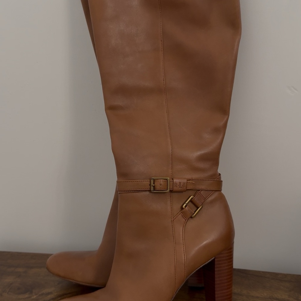 Lauren by Ralph Lauren Tan Knee-High Women's Boots